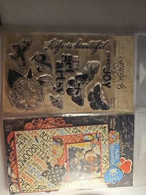 GRAFIK 45 Let's Get Artsy Stempelset & gepflegtes Ephemera Sortiment Neu 