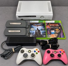 Microsoft Xbox 360 White Bundle 2 HDDs 2 Cont...