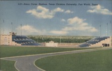 Fort Worth,TX Amon Carter Stadium,Texas Christian University Teich Postcard