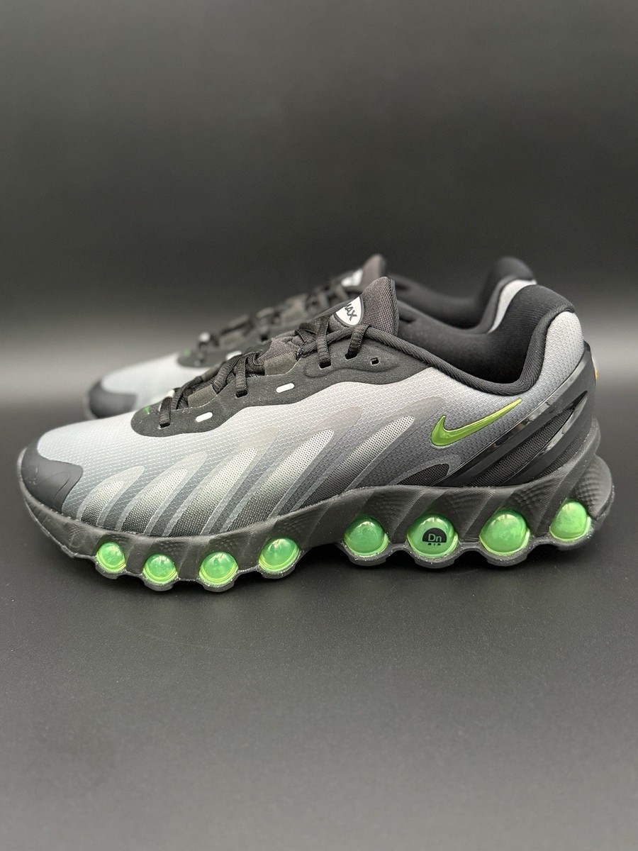 New Nike Men's Air Max DN8 Black/Volt-LT Smoke Grey-Black Shoes