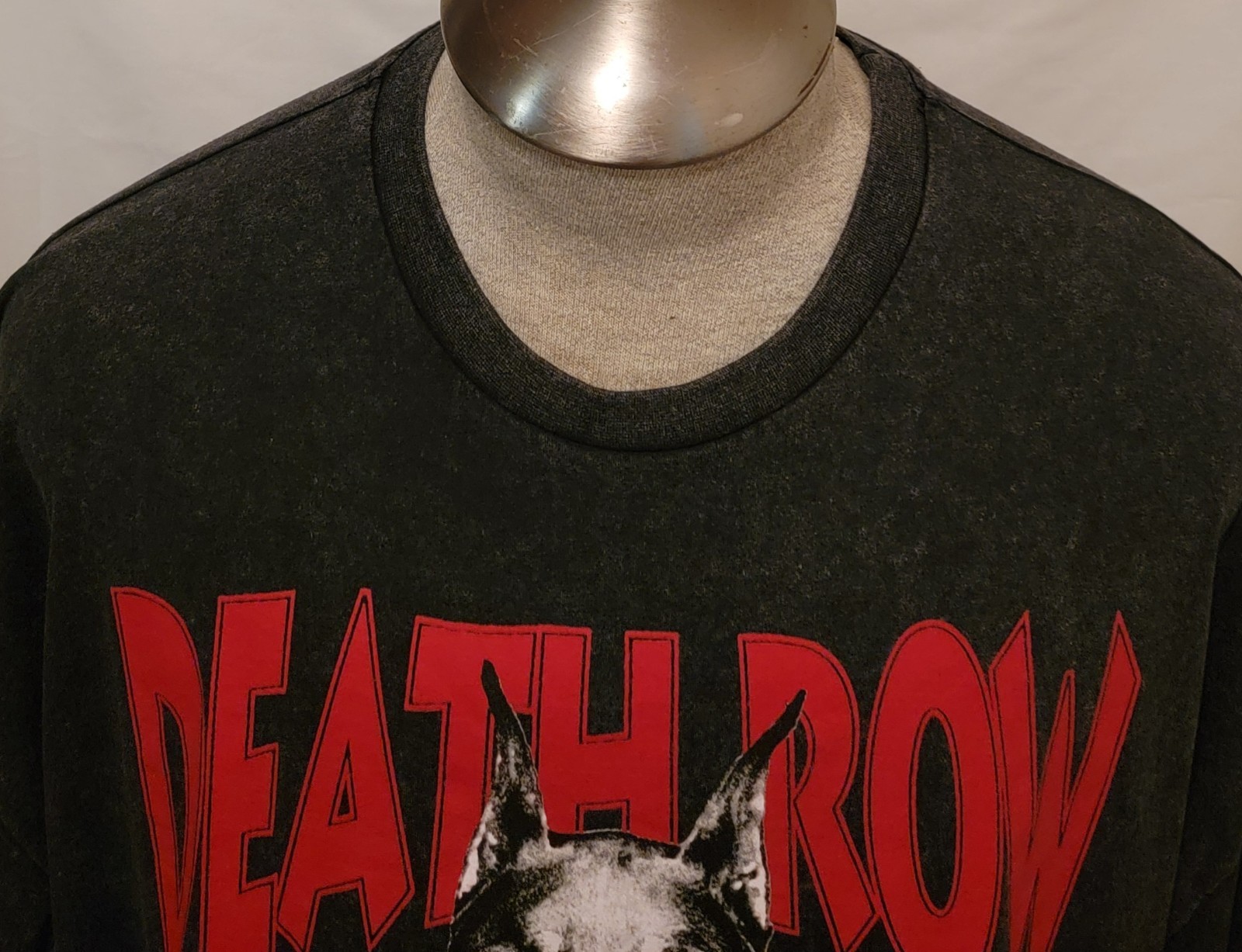 FILA DEATH ROW RECORDS DOBERMAN T SHIRT UOMO NERA NUVOLOSA MANICA CORTA TAGLIA 2XL