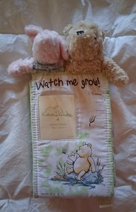 Classic Winnie the Pooh WATCH ME GROW Growth 36" Chart w Photo Holder - NEW