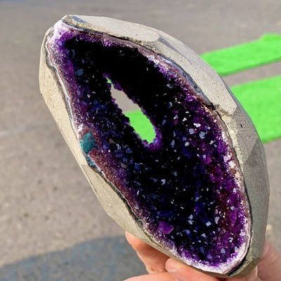 1.61LB Natural Amethyst geode quartz cluster crystal specimen Healing