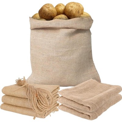 6er Pack Jutesäcke, 60 x 100 cm, Pflanzenschutz, Winter, robust, Kartoffelsack
