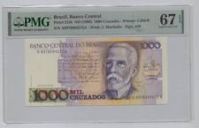 Brazil, ND(1988), 1000 Cruzados – PMG 67 (P-213b)