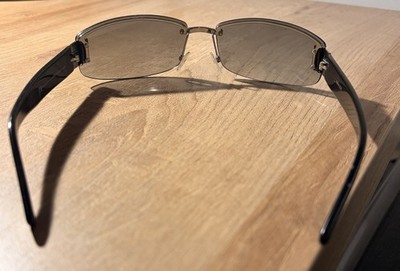 Gucci GG 1799/N/S Rimless Rectangle Sunglasses Black Frame Gray