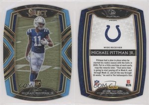 2020 Select Club Level Light Blue Prizm Die-Cut Michael Pittman Jr Rookie RC
