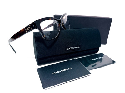 DOLCE & GABBANA DG 3254 502 HAVANA GOLD RX EYEGLASSES 52-16-140 MM ITALY
