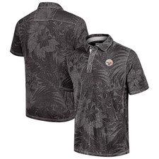Men's Tommy Bahama Black Big Tall Santiago Paradise Polo