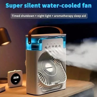 Portable Mini Air Cooler Fan 3 in 1 Ice Cold Cooling Air Conditioner Humidifier