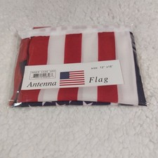 American Flag for Car Antenna 12" x 18" Slides On Existing Antenna United States