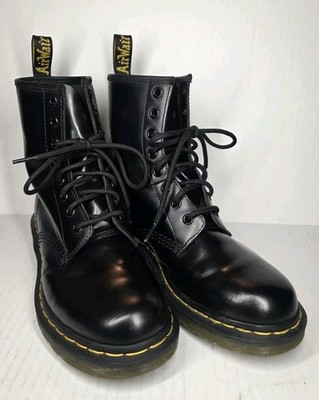 Dr.Martens 1460 W (women's) Smooth Leather Lace Up Boots Black Size US 8L 