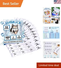 BPA-Free Dry Ice Packs for Shipping - 48-Hour Freeze - 2 Pack Bulk, 5x2in/5x3in