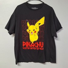 Pok mon Picachu Tee Shirt Youth XL Dark Gray Gotta Catch Em All Teen Boy