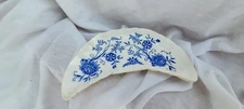 vintage blue bone dish