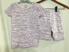 New Carter's Girls Zebra Lilac Pajama Set Snug fit Short Sleeve Shorts U pick