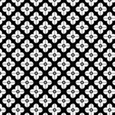 1:12th White Flower Design Tile Sheet With Black Grout