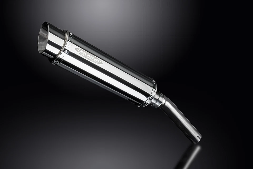 Suzuki DR650S DR650R 1990-1995 Slip On 14" Round Stainless Exhaust Muffler Kit - Image 3 of 4