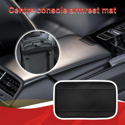 #ad All Black Parts Leather Armrest Cushion Cover Center Console Box Mat Protector $7.99