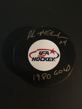 ROB MCCLANAHAN AUTOGRAPHED "USA HOCKEY PUCK" J.S.A. AUTHENTICATED