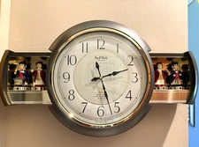 Rhythm Small World Performing Musicians Musical Wall Clock Chimes - READ - AS IS