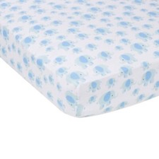 New Blue Elephants MiracleWare Muslin Crib Sheet for Baby by Miracle Blanket