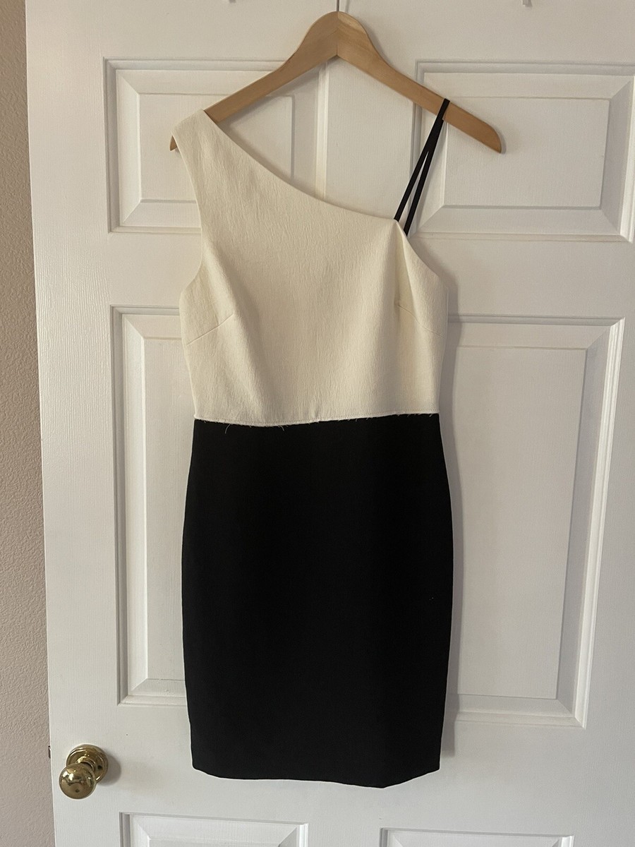 elizabeth and james one shoulder dress Elizabeth and James Women's Dress Black Size 8 Sheath One Shoulder $385 #588