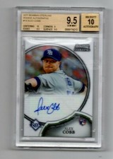 2011 Bowman Sterling Alex Cobb Autograph RC BGS 9.5 w/ 10 Auto