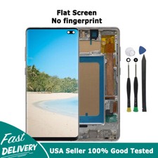 Silver TFT LCD Display For Samsung S10 Plus S10 G975 Screen Digitizer  Frame