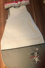Roba Baby Schlafsack "Gustav" 90 cm weiß grau mit Hund 100% Baumwolle   Neu!