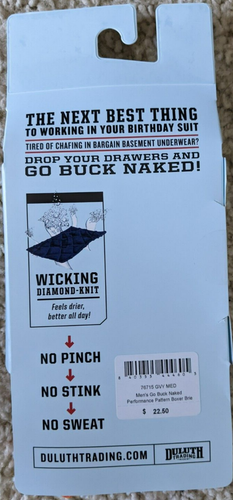 Duluth Trading Buck Naked Boxer Briefs Mens Size M (32-34) Tie Dye - Picture 2 of 4