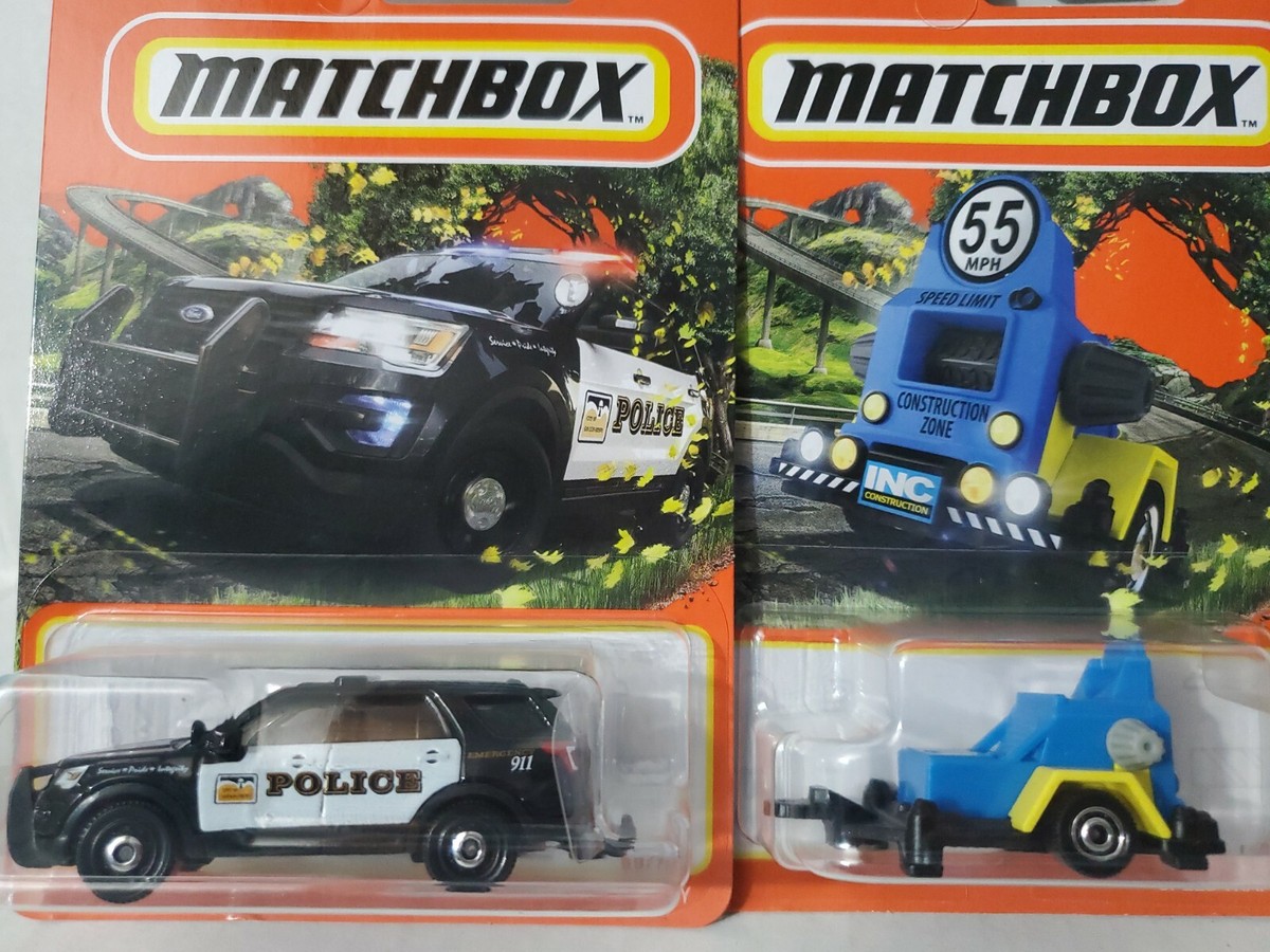 Matchbox - Lot of 2 - POLICE Ford Interceptor & NEW BLUE SPEED