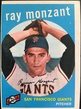1959 Topps #332  RAY MONZANT  San Francisco Giants  MLB Baseball Card EX+