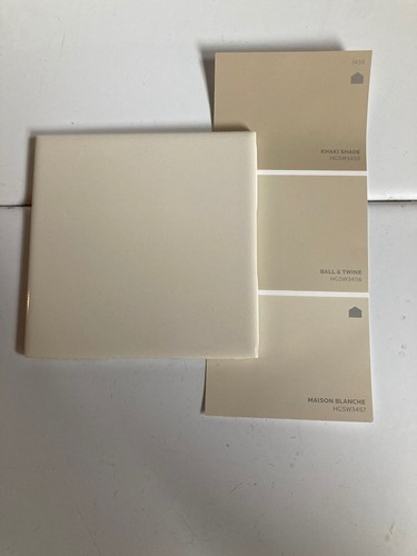 Florida Tile Co. Bone 4-3/8" Ceramic Tile NOS Multiples Available Combined Ship - Afbeelding 1 van 5