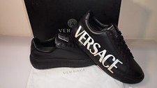 Versace Medusa Greca Leather Trainers Shoes Low Size 6 UK 40 EU