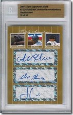 ANDREW McCUTCHEN * Ben Revere * Fernando Martinez Autograph Rookie BGS Auto #/10
