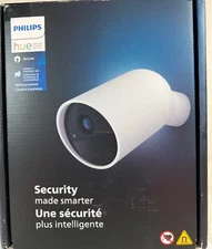 Used -Philips Hue Secure Indoor/Outdoor Wireless Surveillance Camera - White