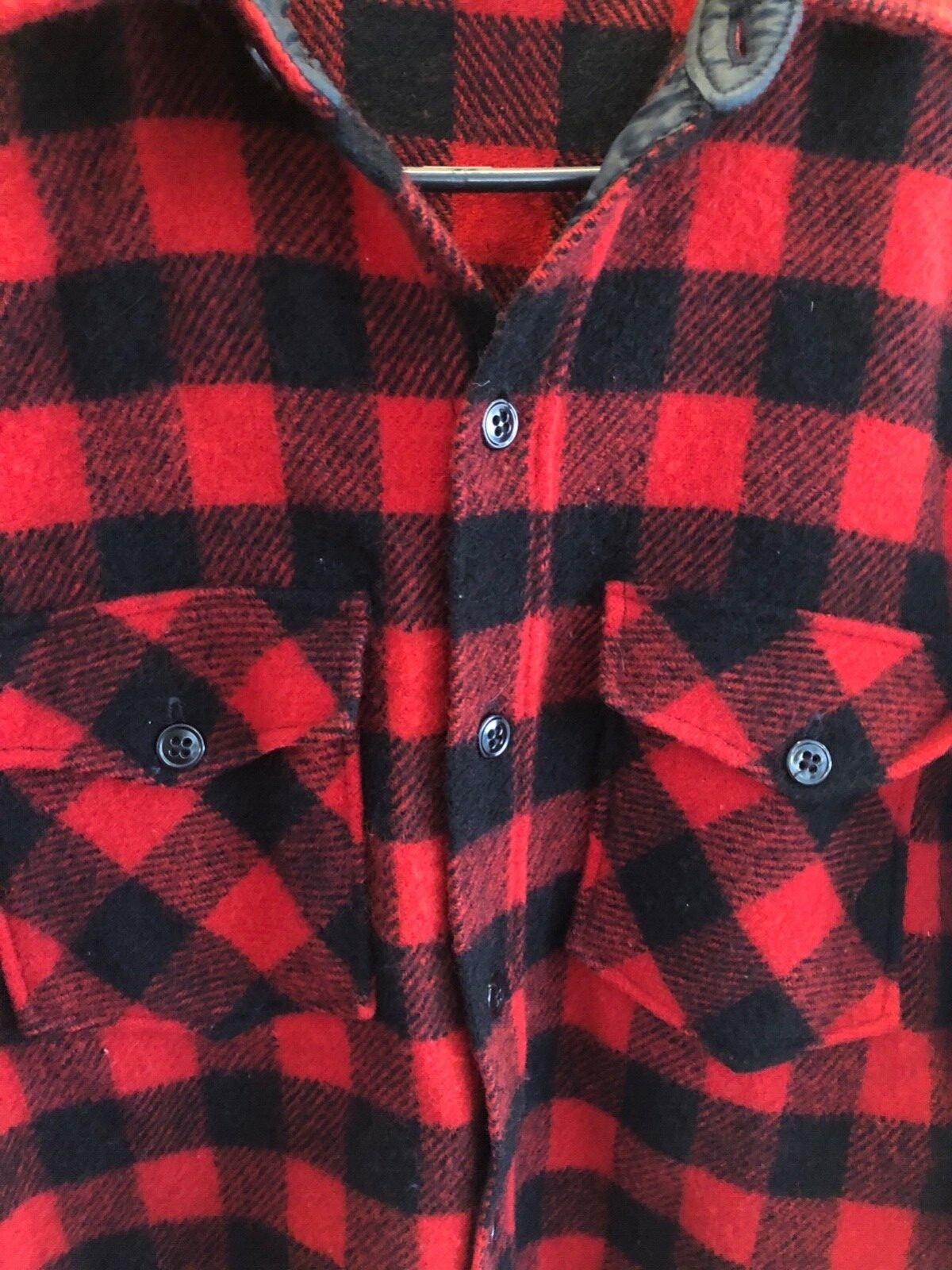 Vtg 70s Woolrich Heavy Flannel Wool Lumberjack Sh… - image 3