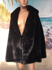 Badgley Mischka @ Qvc Over Sized Shawl Collar Faux  Fur Coat. Size Xl New Defect