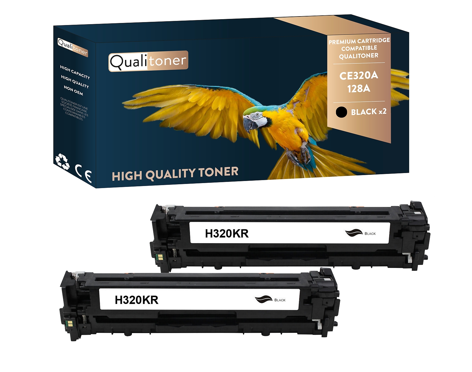 Toner HP CE320A 128A noir de Qualitoner pour imprimer vos rapports administratifs à la maison