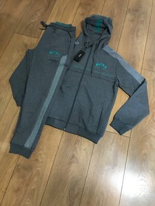boss tracksuit grey