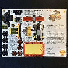 MAQUETTE BOLIDES D'AUTREFOIS 4 TACOT SHELL BERRE CARTON Fiat 1901