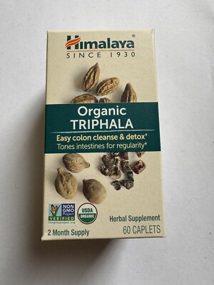 Himalaya Herbal Organic TRIPHALA colon cleanse & detox 60 Caps Exp 12/25