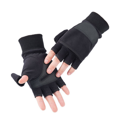 Men/Women Flip Fingerless Touch Screen Winter Warm Gloves