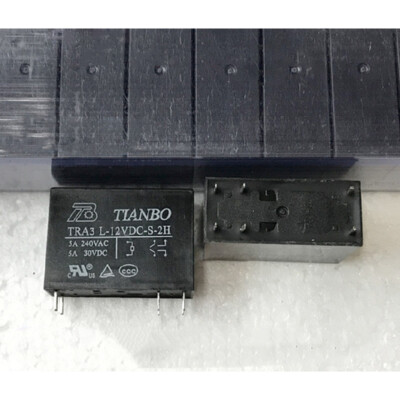 2PCS TIANBO TRA3L-12VDC-S-2H Power Relay 6Pin 5A 240VAC