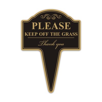 Keep Off The Grass Sign 10x14 Stay Off Grass Sign With Stake Rustfree Aluminum