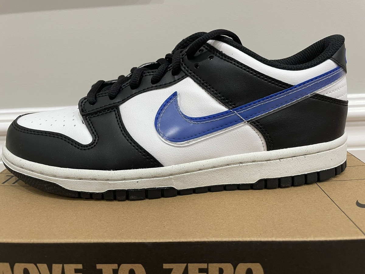 ナイキ　ダンクSB QS visty 19センチ 🐼 Nike Dunk Low GS Black White Royal - 5.5Y/ 7 women