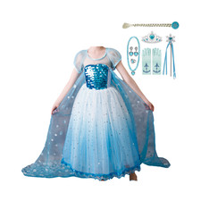 Elsa Blue Ice Queen Dress: Perfect Frozen Birthday or Christmas gift