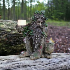 Greenman Tree Man Candle Holder Wiccan Pagan Decor Spiritual Altar