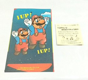(Game Item) Sticker, Super Mario Bros 2, mushroom, 1986 Amada Mint, Famicom Card